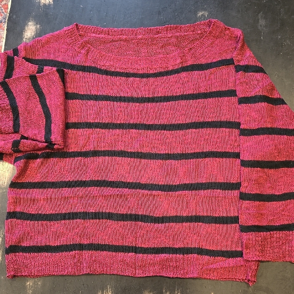 Striped Purple and Black Sweater
